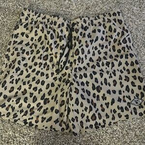 PacSun Mens Leopard Print Swim Trunks Size Medium